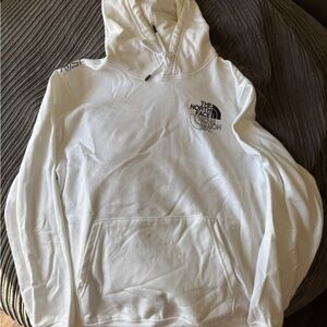 White north face hoodie